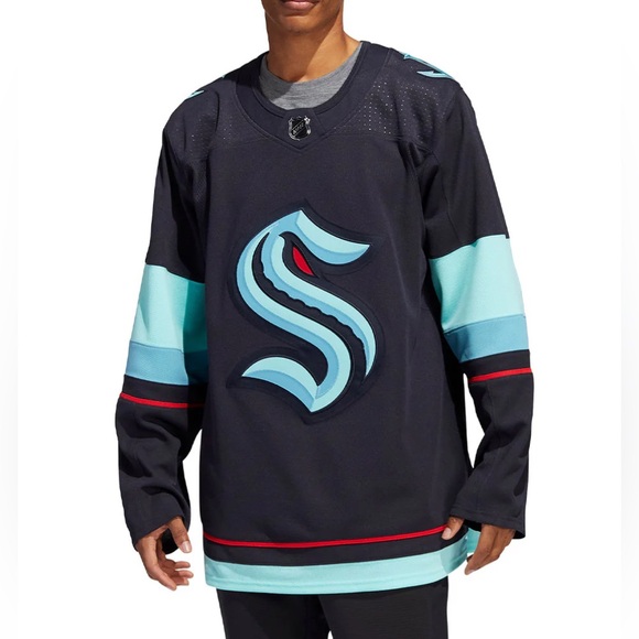 NWT - Adidas NHL Seattle Kraken Premium Home Jersey - Size 54/XL - Picture 2 of 16